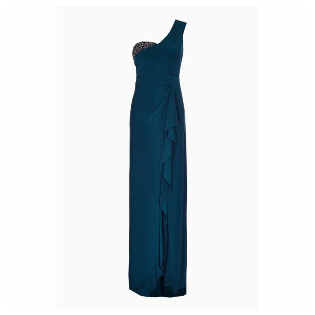 Adrianna Papell One Shoulder Jersey Gown