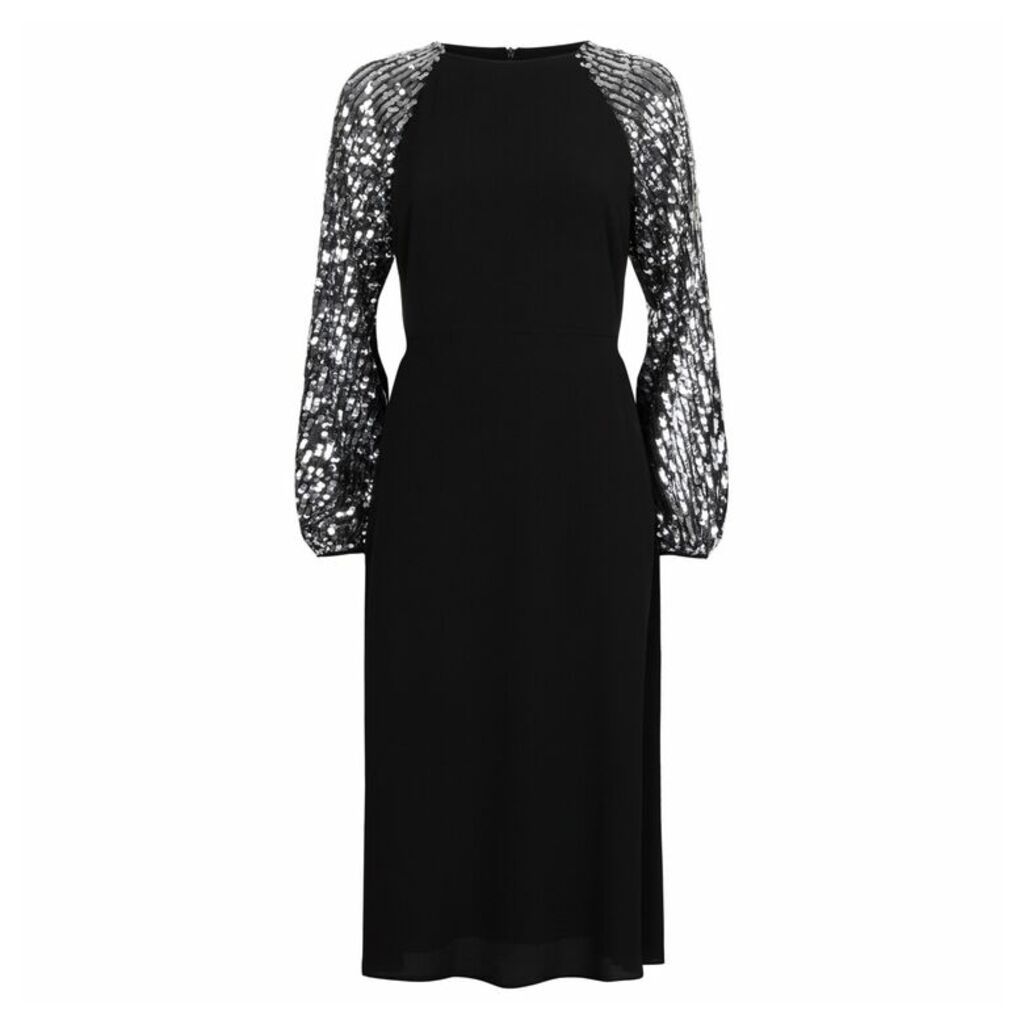 Traffic People The Blame Sequin Maxi Dress In Black