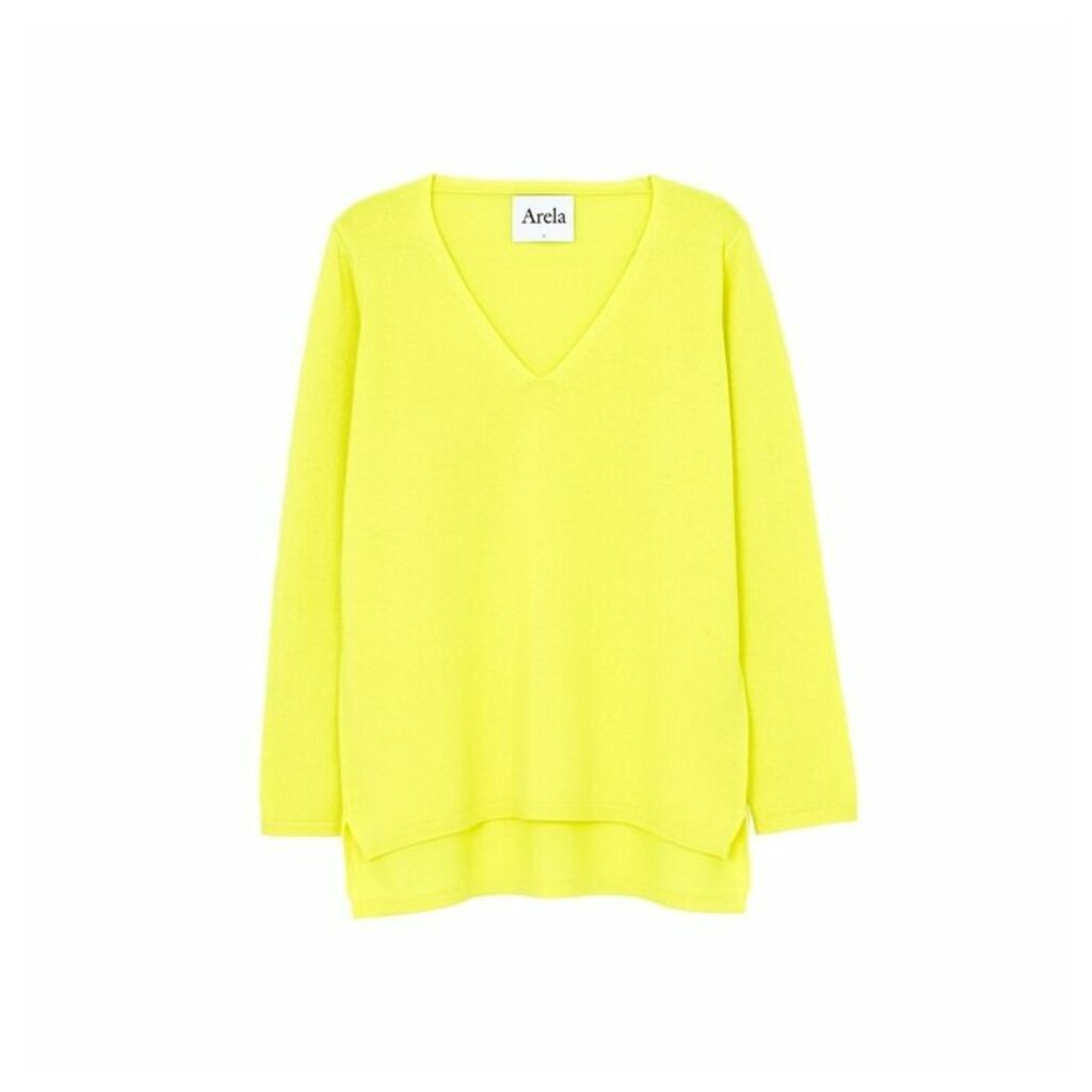 Arela Vija Cashmere Sweater In Bright Yellow