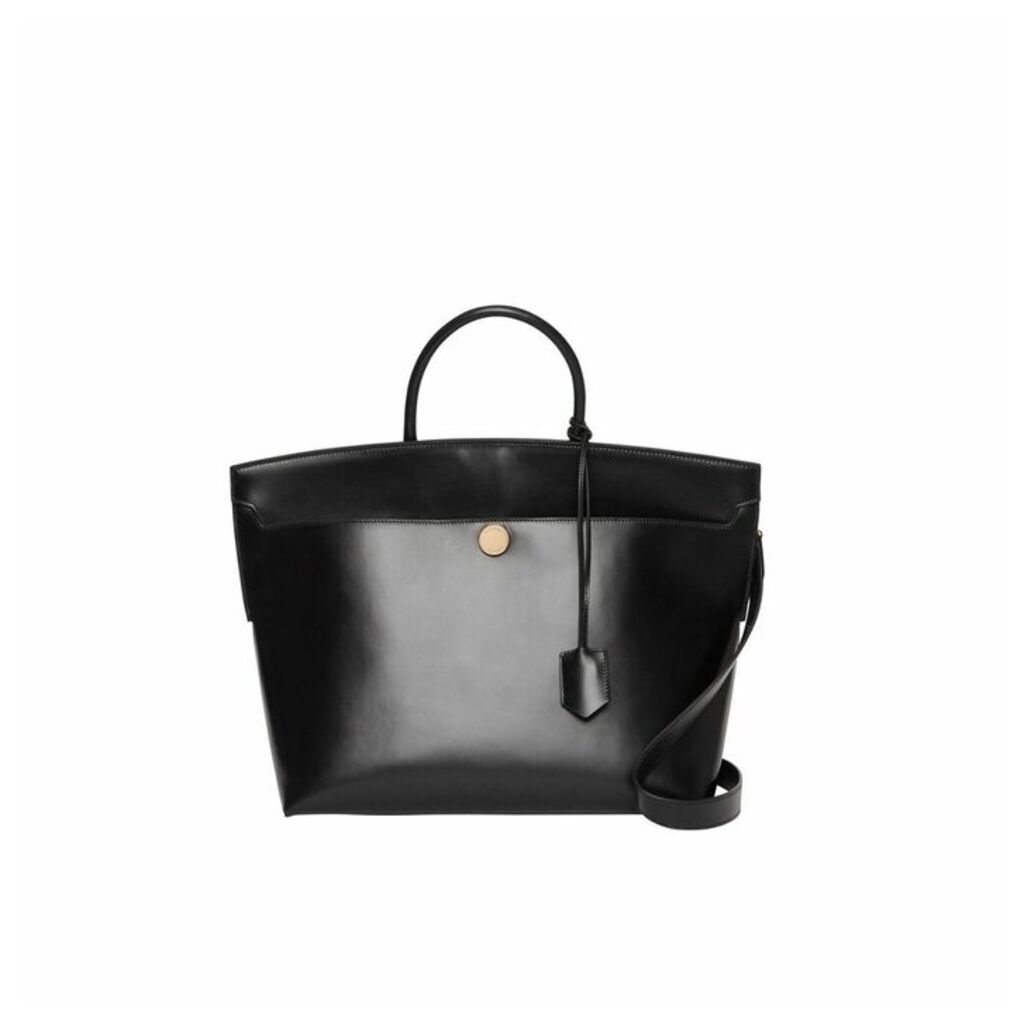 Burberry Leather Society Top Handle Bag