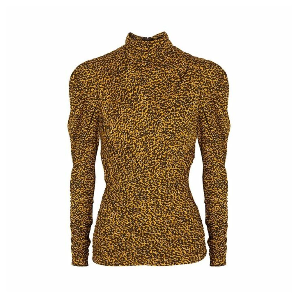 Isabel Marant Jalford Printed Stretch-knit Top