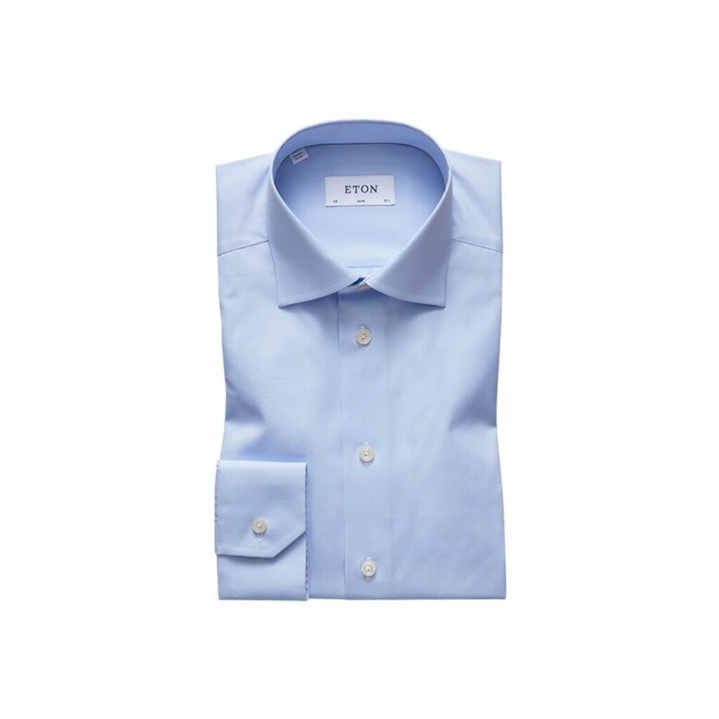 Eton Sky Blue Poplin Shirt - Slim Fit