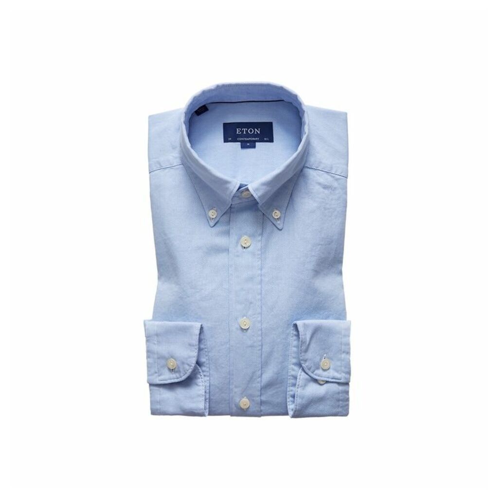 Eton Soft Light Blue Royal Oxford Shirt - Contemporary Fit
