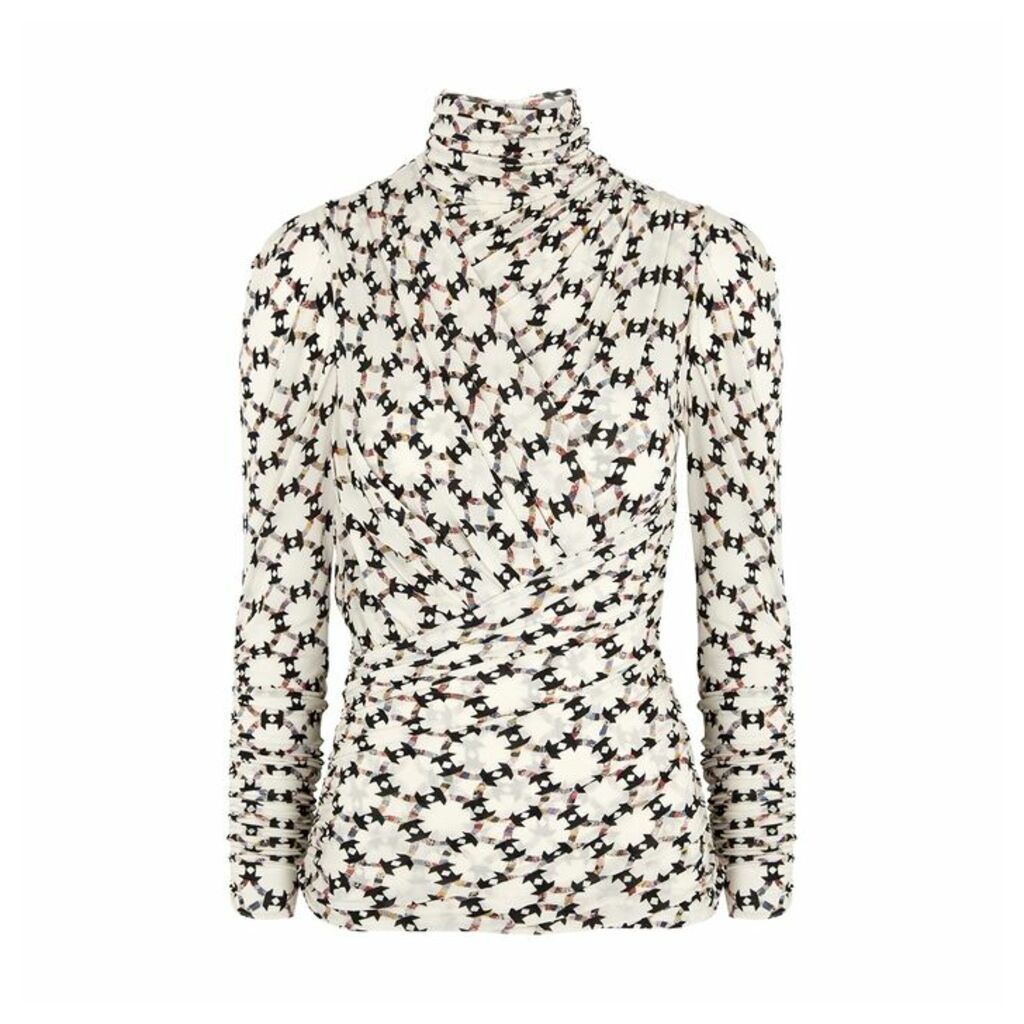 Isabel Marant Jalford Printed Stretch-jersey Top