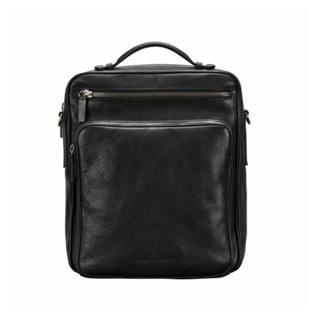 Maxwell Scott Bags Men S Black Large Leather Backpack With Strap