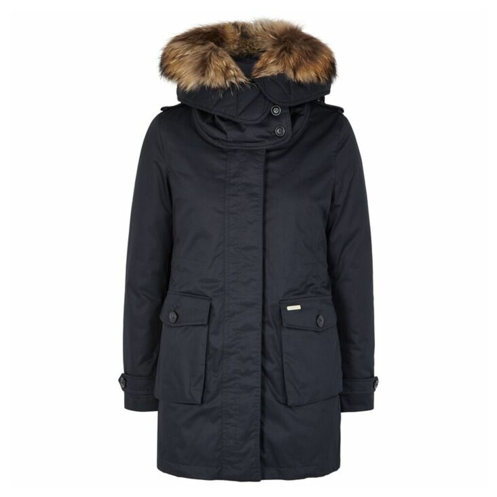 Woolrich Scarlett Navy Shell Jacket And Cotton Parka