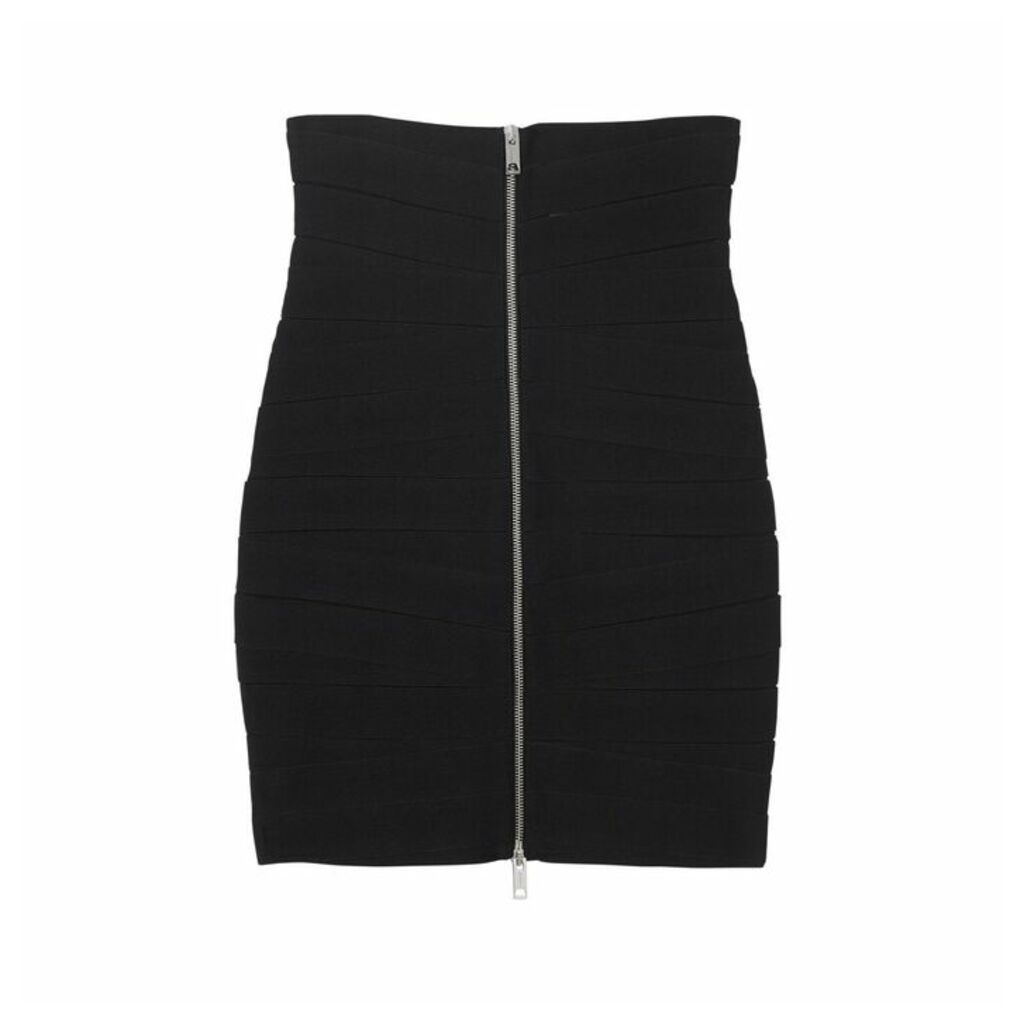 Burberry Stretch Zip-front Bandage Skirt