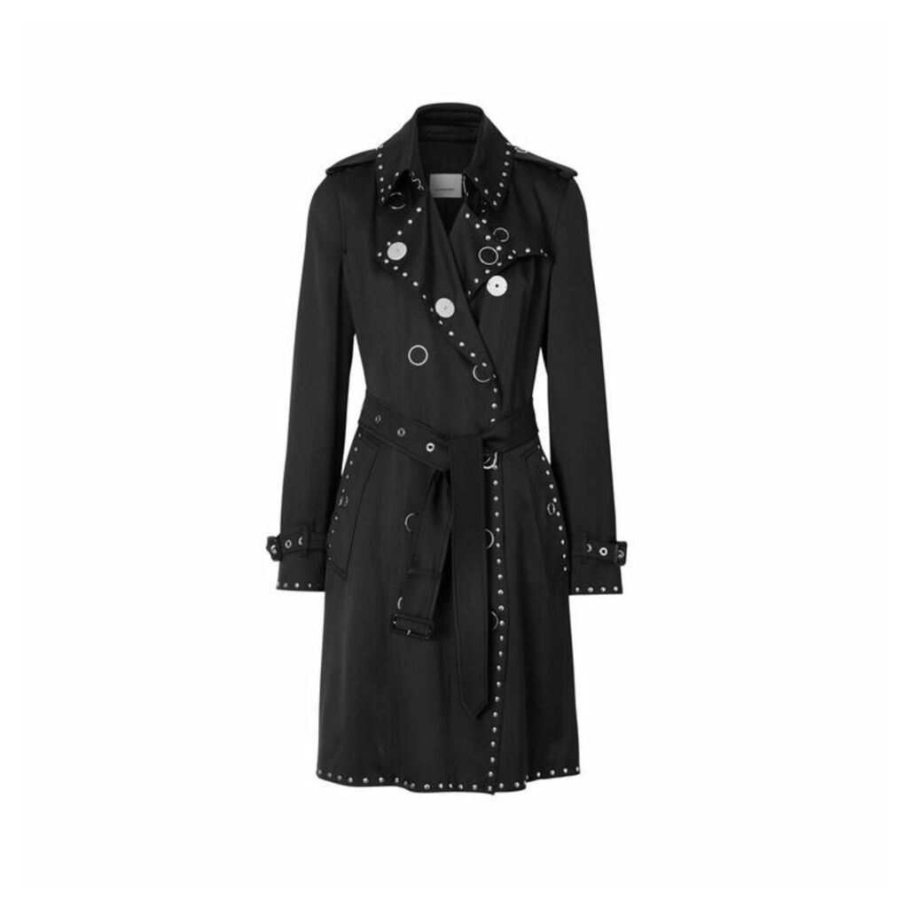 Burberry Studded Silk Satin Trench Coat