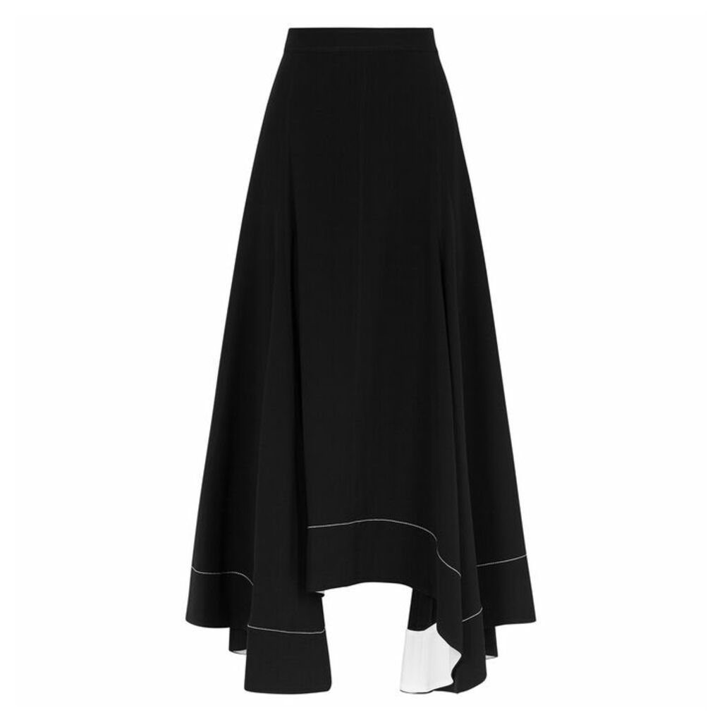 3.1 Phillip Lim Black A-line Midi Skirt