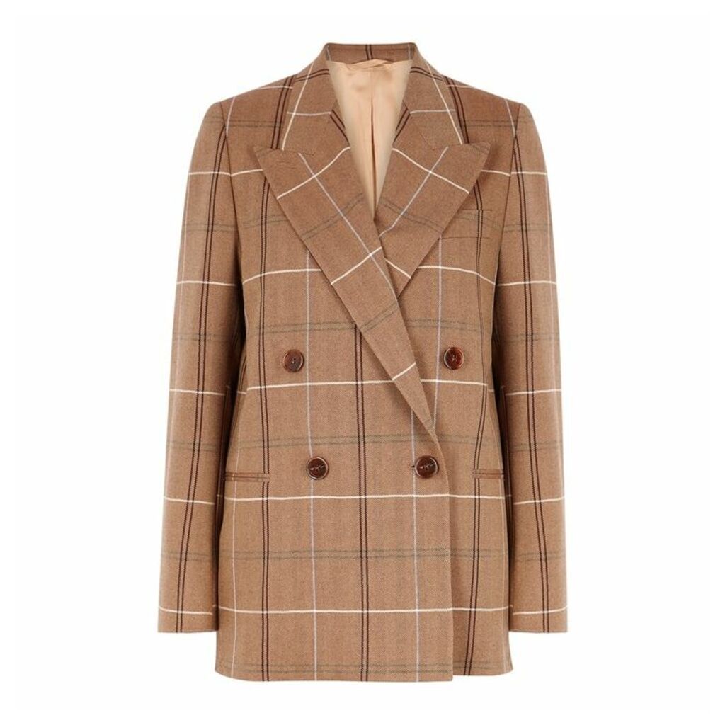 Acne Studios Checked Double-breasted Wool-blend Blazer