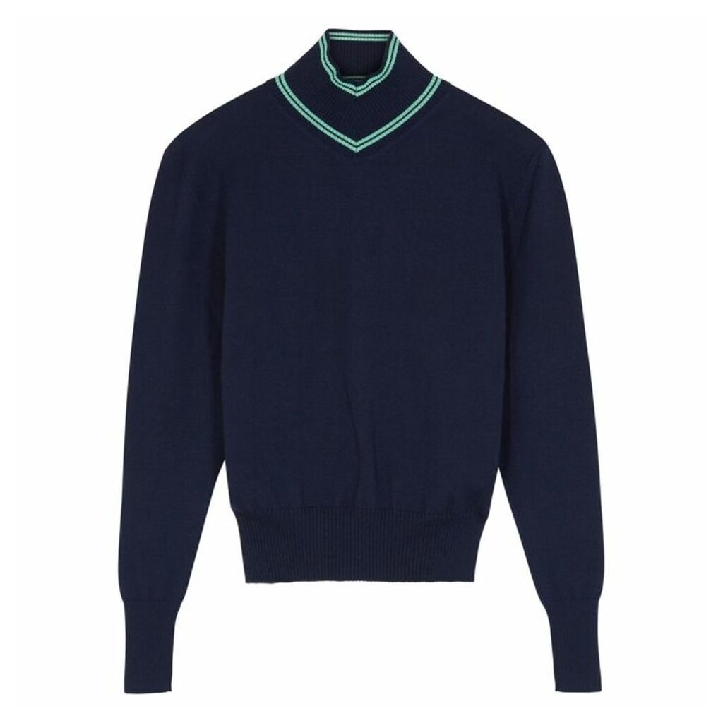 Maggie Marilyn Make A Difference Navy Merino Wool Jumper