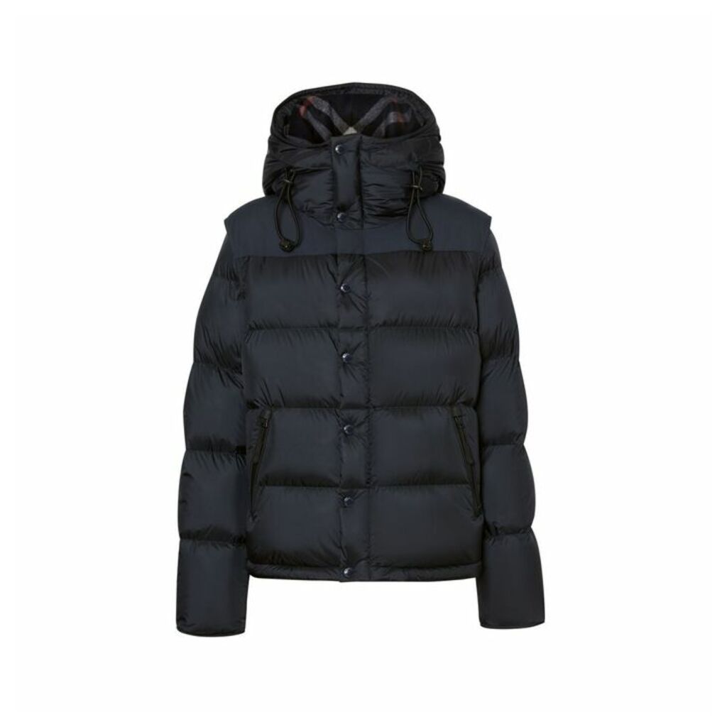 Burberry Detachable Sleeve Hooded Puffer Jacket