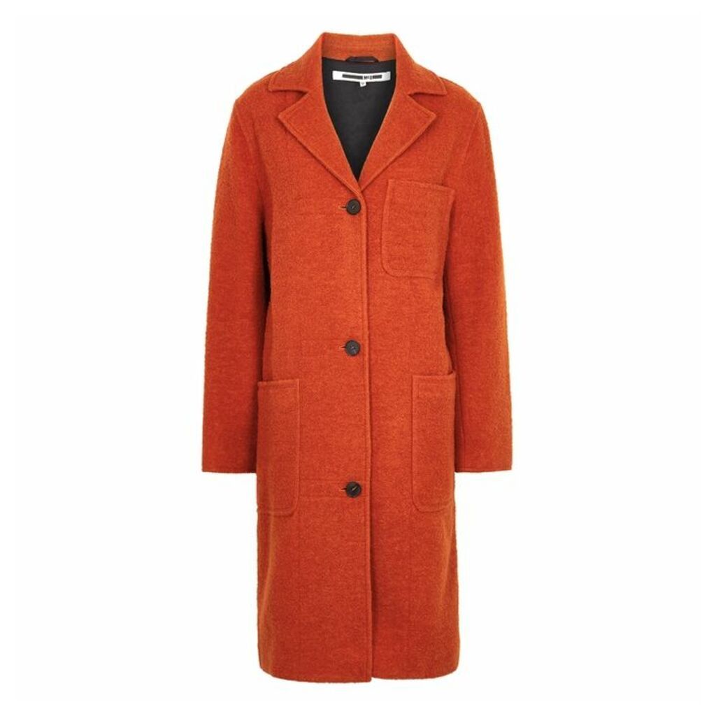 McQ Alexander McQueen Orange Wool-blend Coat