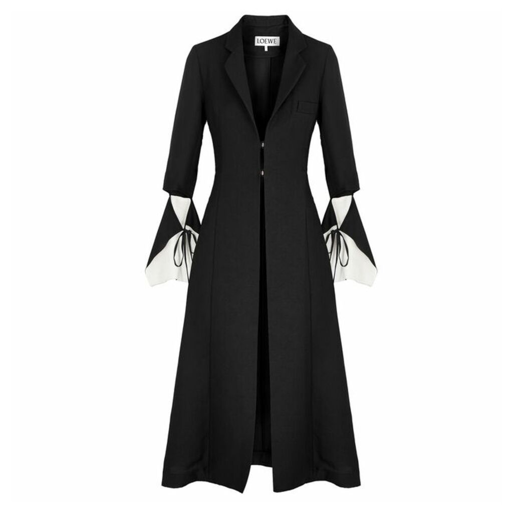 Loewe Black Linen-blend Coat