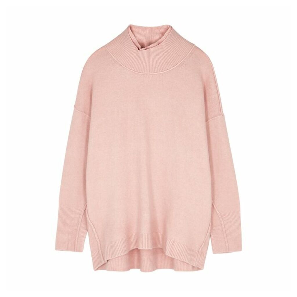 Free People Afterglow Light Pink High-neck Jumper