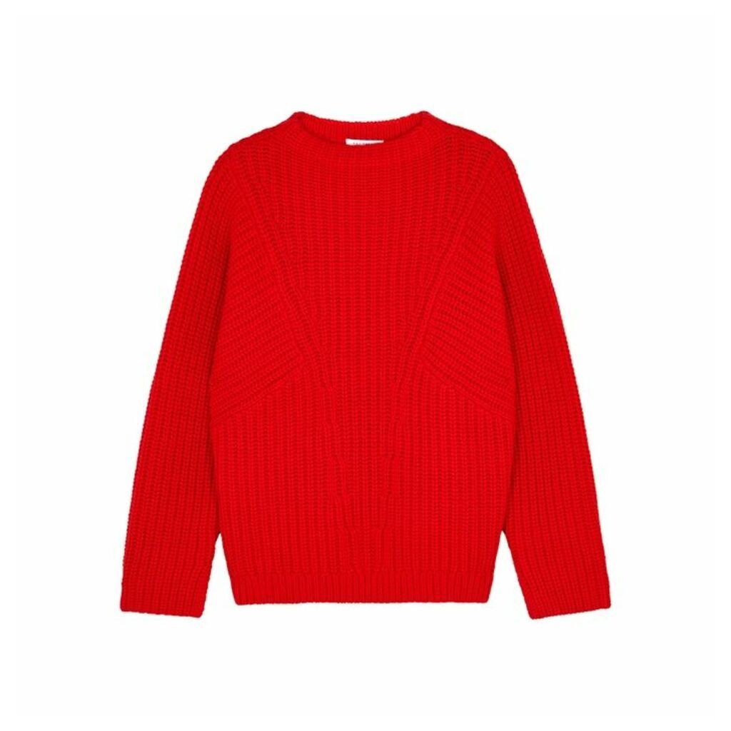 Equipment Omee Red Chunky-knit Wool Jumper