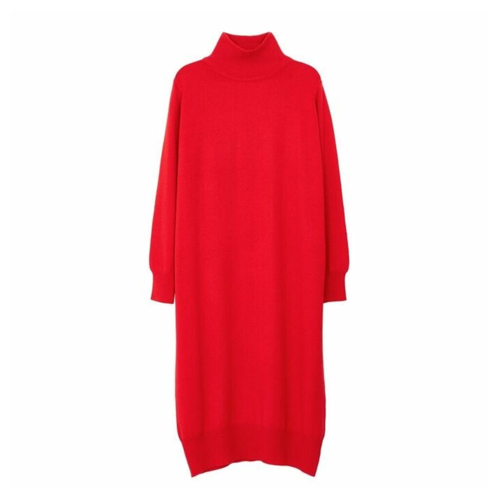 Arela Celia Cashmere Dress In Red