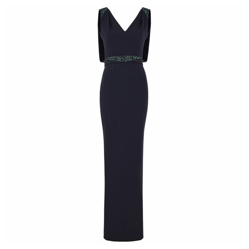 Safiyaa Antheia Navy Embellished Gown