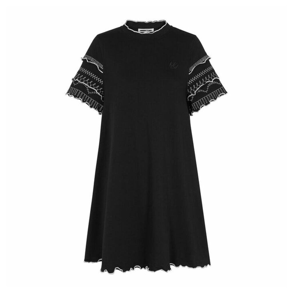 McQ Alexander McQueen Black Stretch-cotton Mini Dress