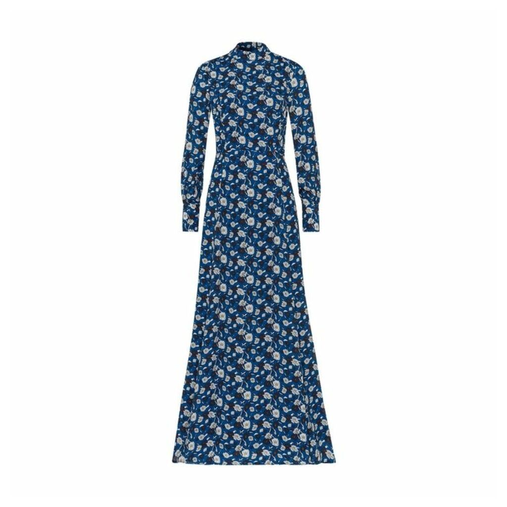 Ivy & Oak Maxi Dress With Floral Print And Stand Up Collar