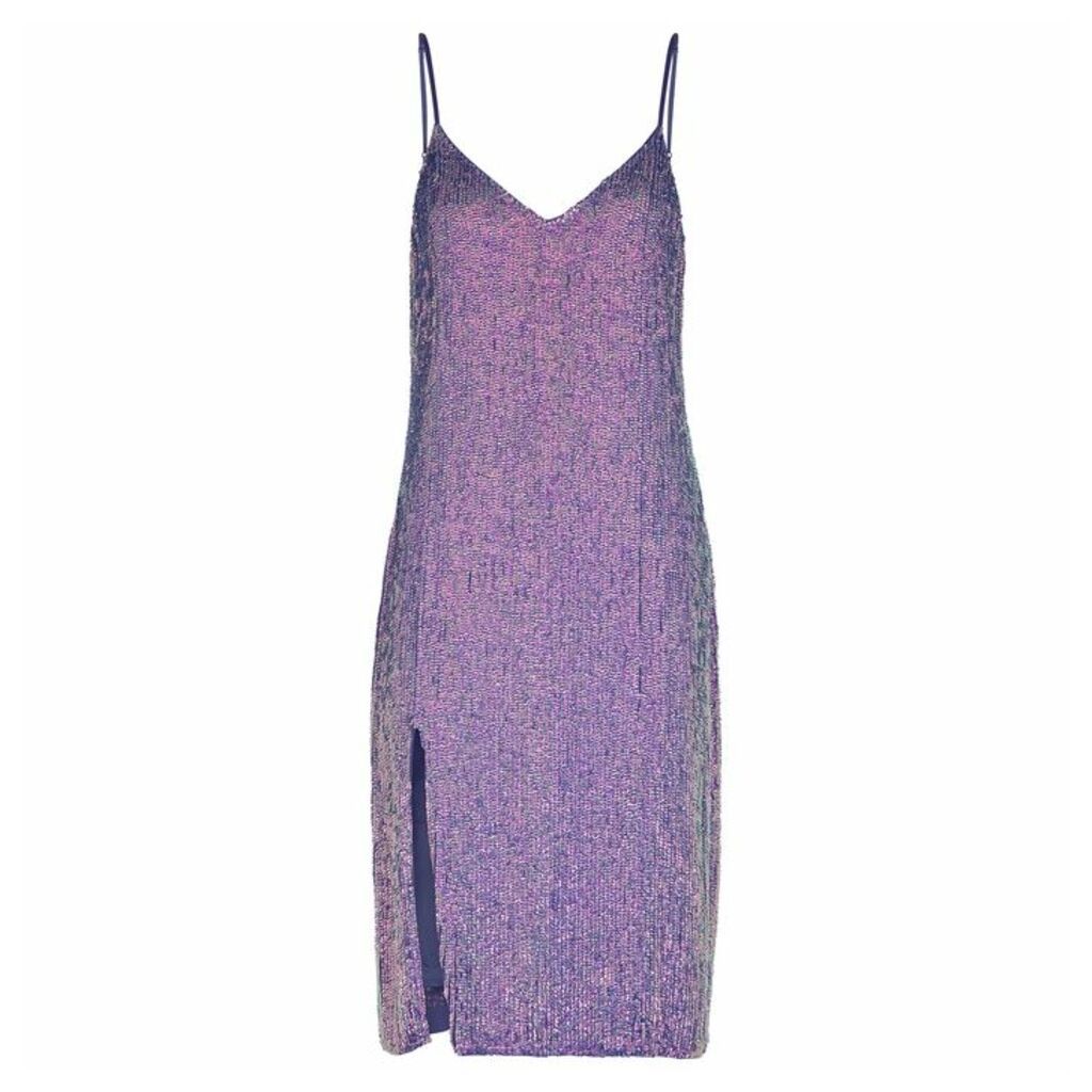 Retrofête Denisa Purple Sequin Midi Dress
