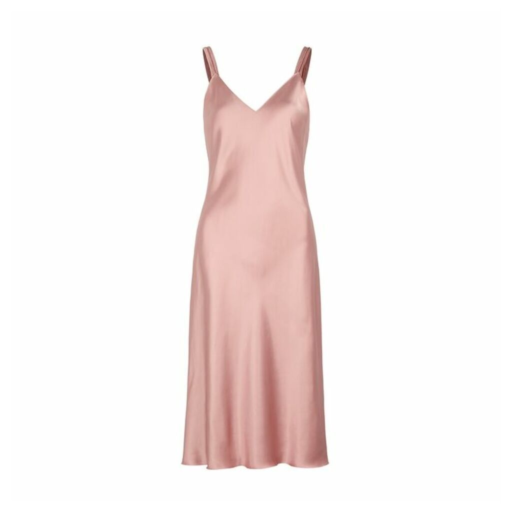 Helmut Lang Light Pink Satin Slip Dress