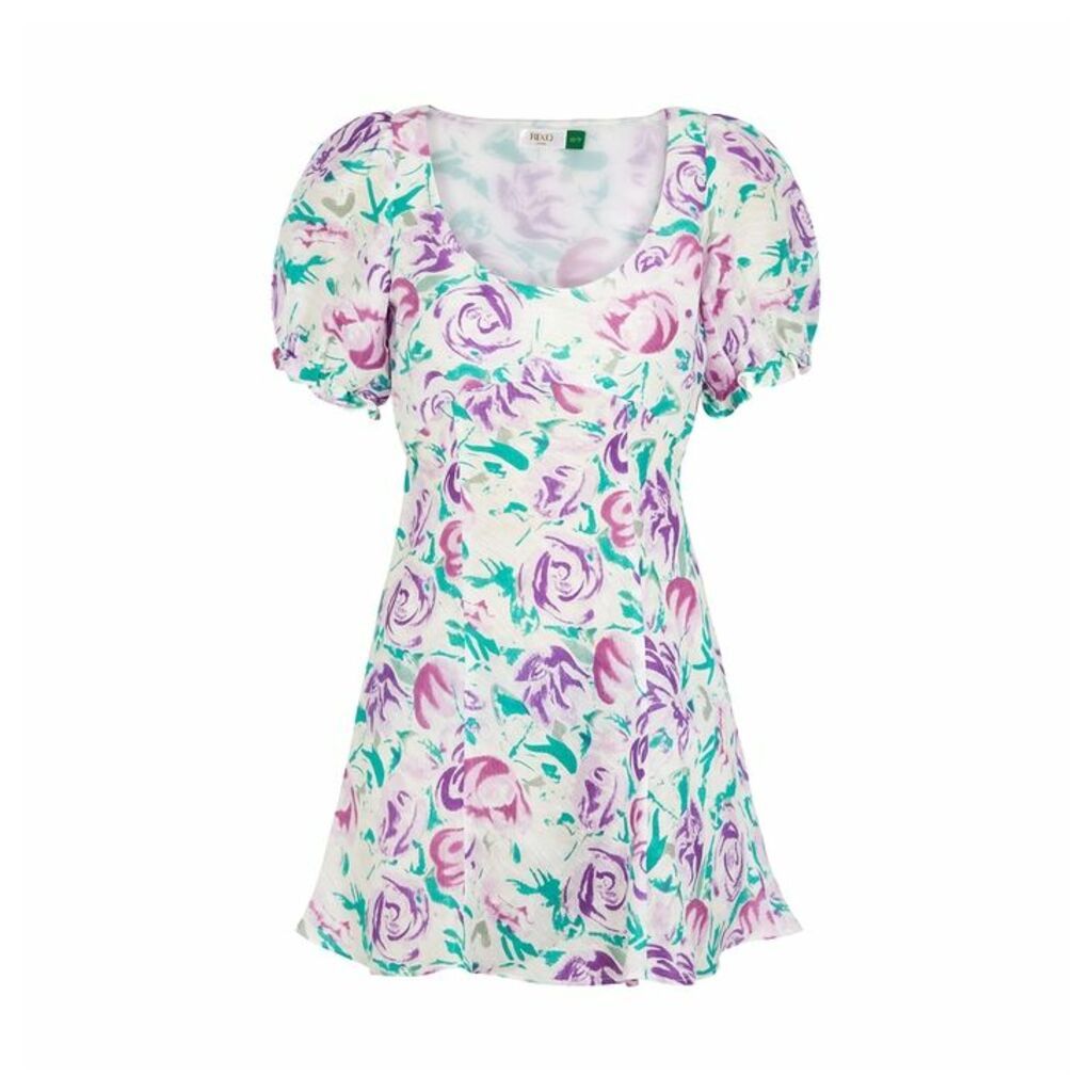 Rixo Morgan Floral-print Linen-blend Mini Dress