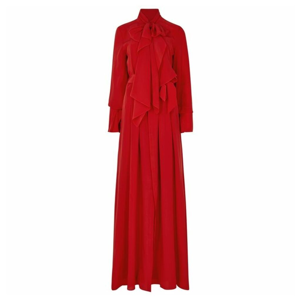 Roland Mouret Valetta Red Silk Gown