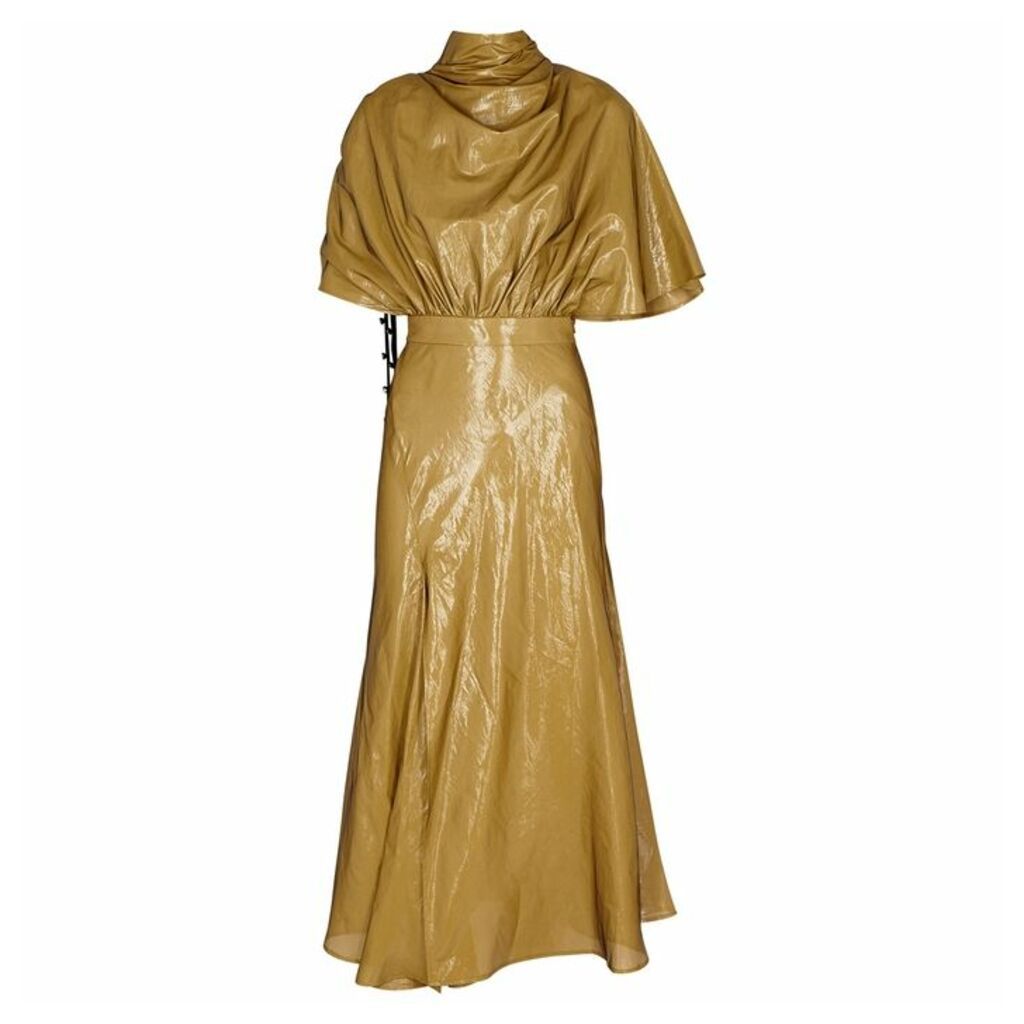 Ellery Soul Driver Caramel Coated Chiffon Dress