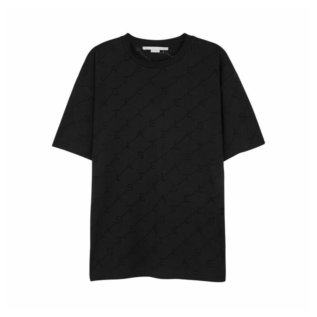 Stella McCartney Black Logo Cotton T-shirt