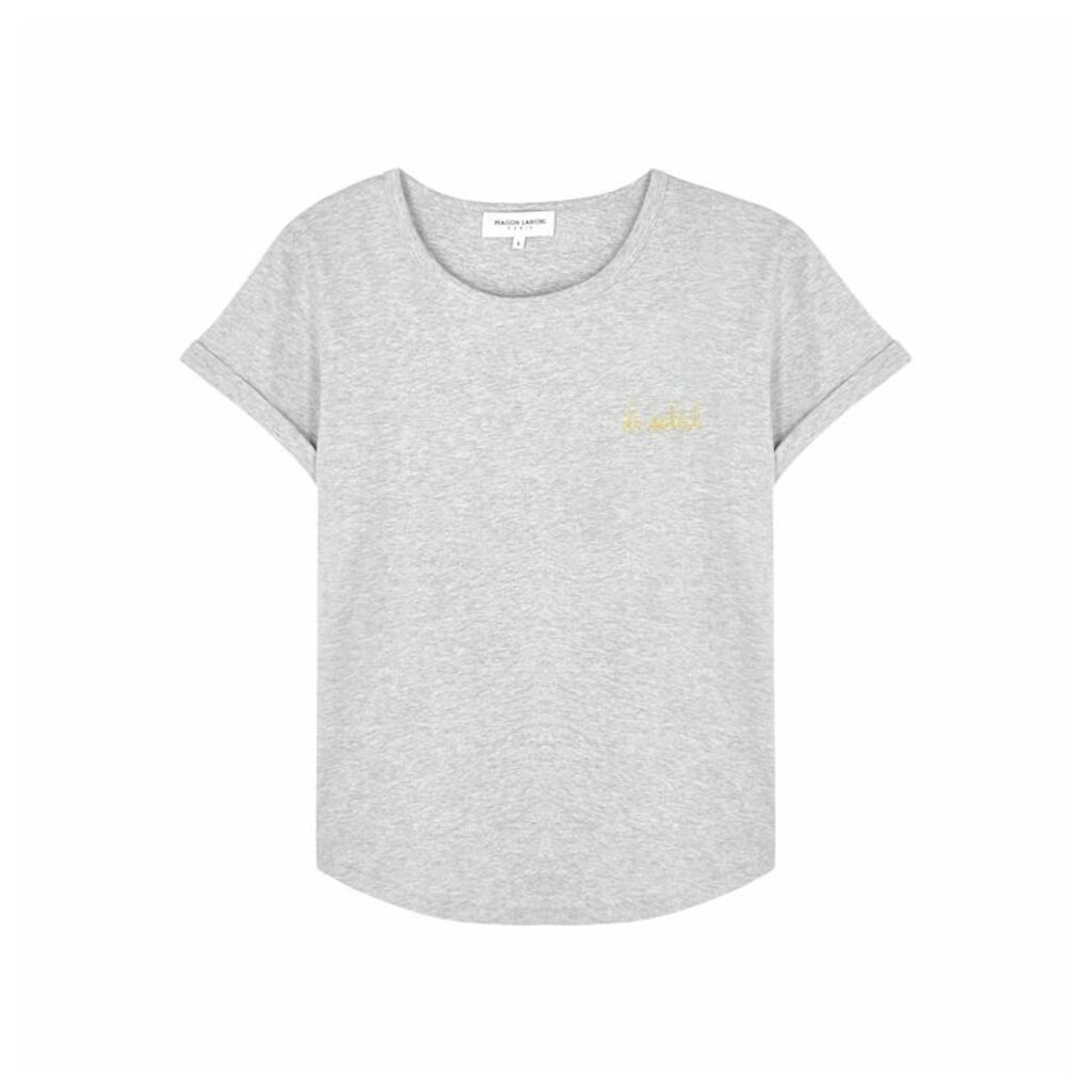 Maison Labiche Le Soleil Grey Cotton T-shirt