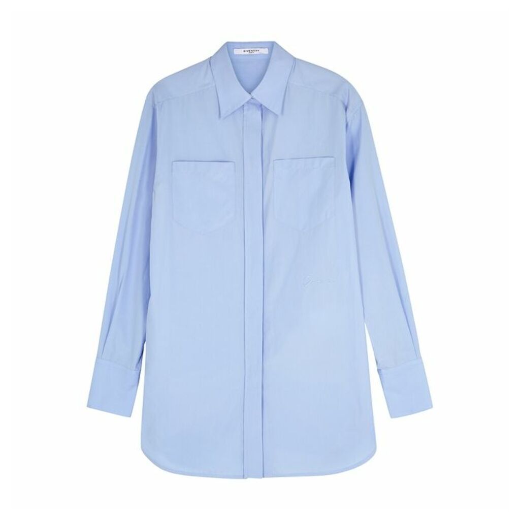 Givenchy Blue Cotton Poplin Shirt
