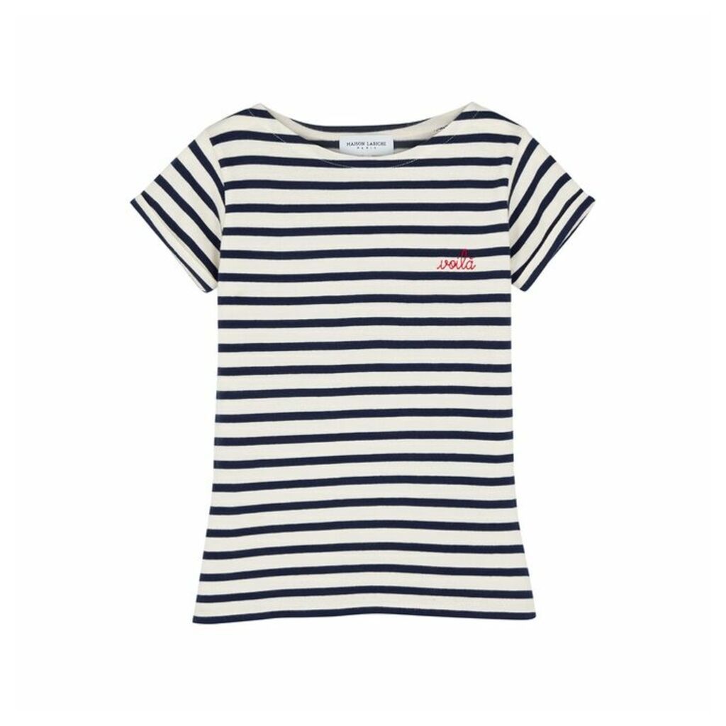 Maison Labiche Voilá Striped Fine-knit Cotton T-shirt