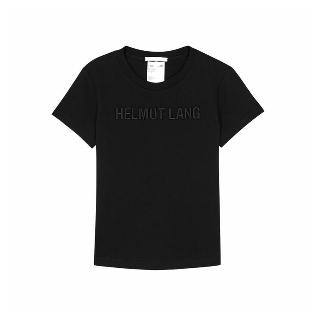 Helmut Lang Black Logo-embroidered Cotton T-shirt