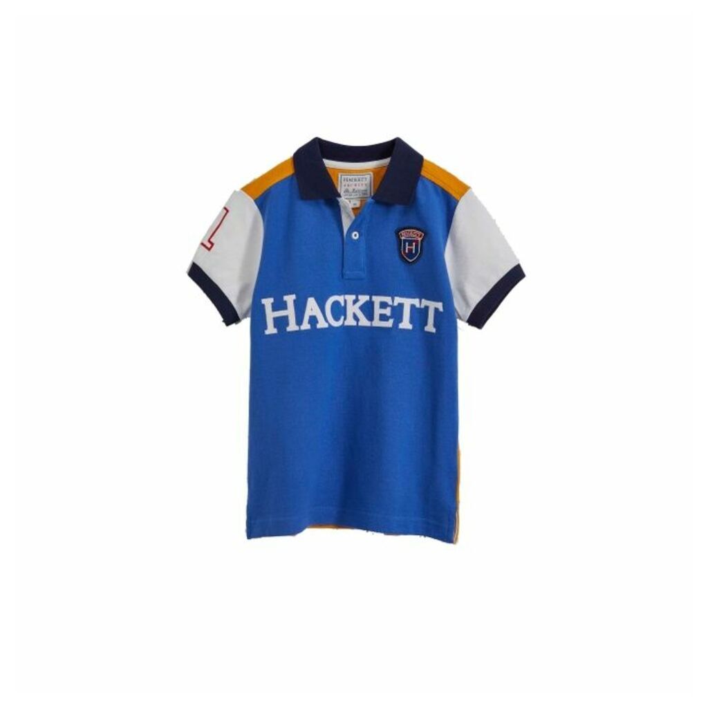 Hackett Archive Colour-block Cotton Short-sleeved Polo Shirt
