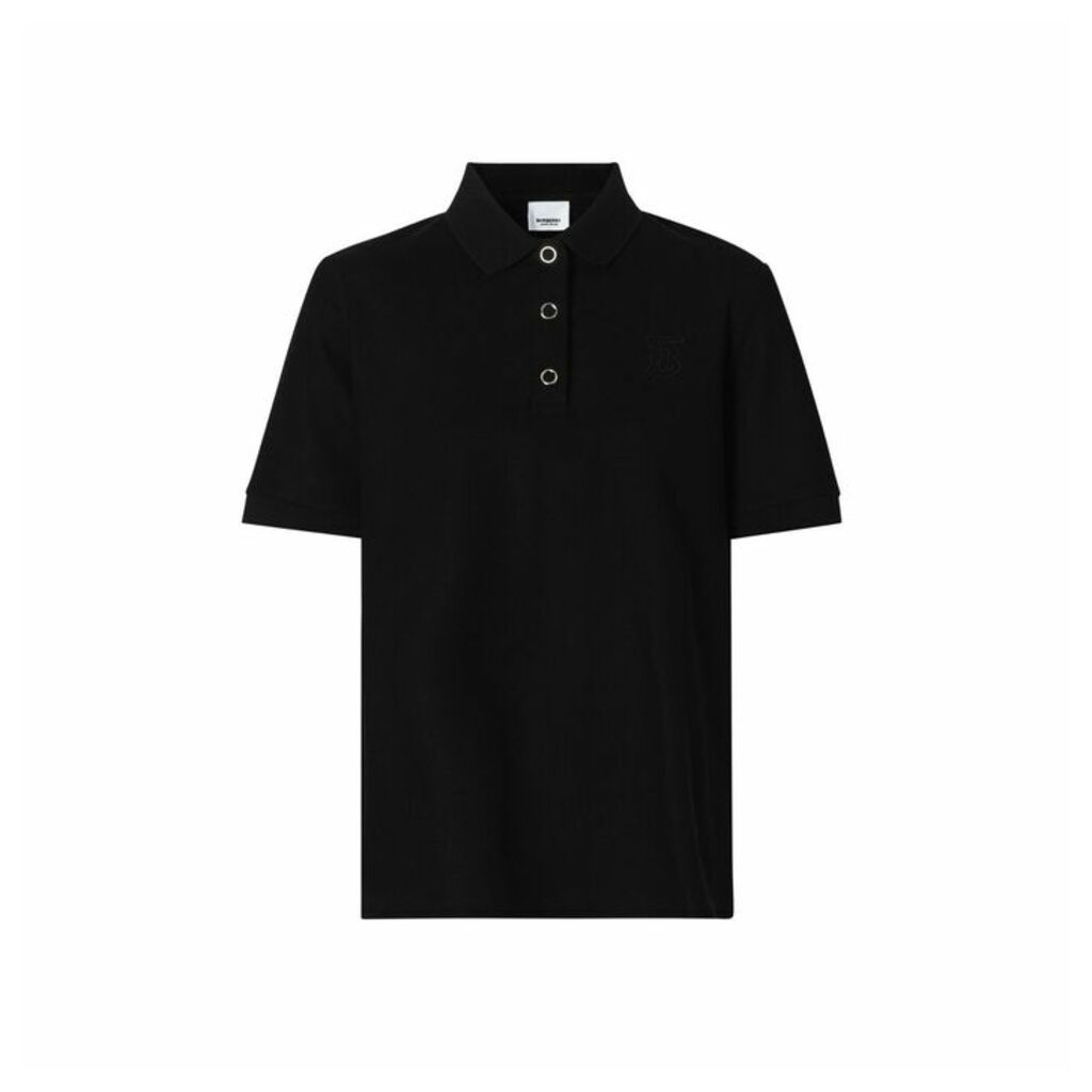 Burberry Monogram Motif Cotton Pique Polo Shirt