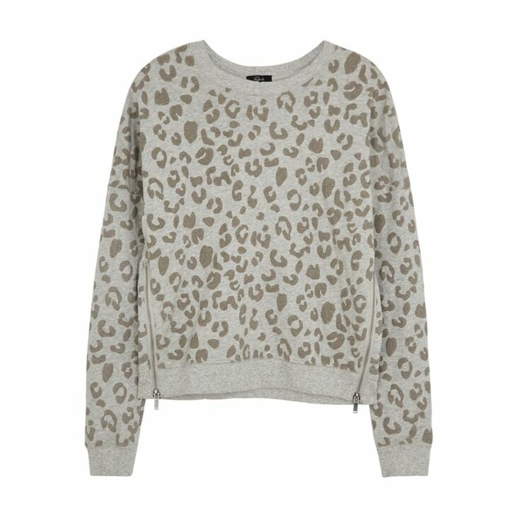 Rails Marlo Grey Leopard-print Sweatshirt