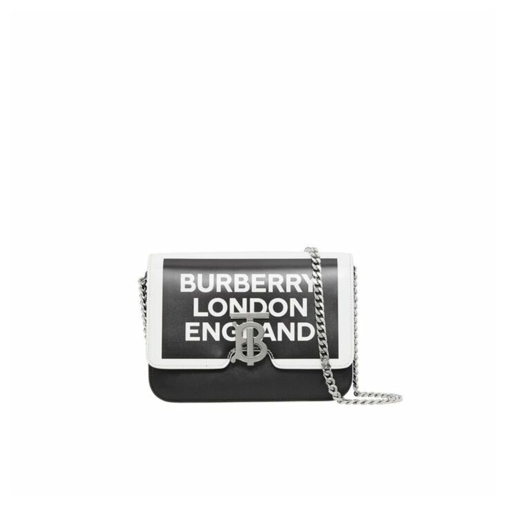 Burberry Small Logo Print Leather TB Bag