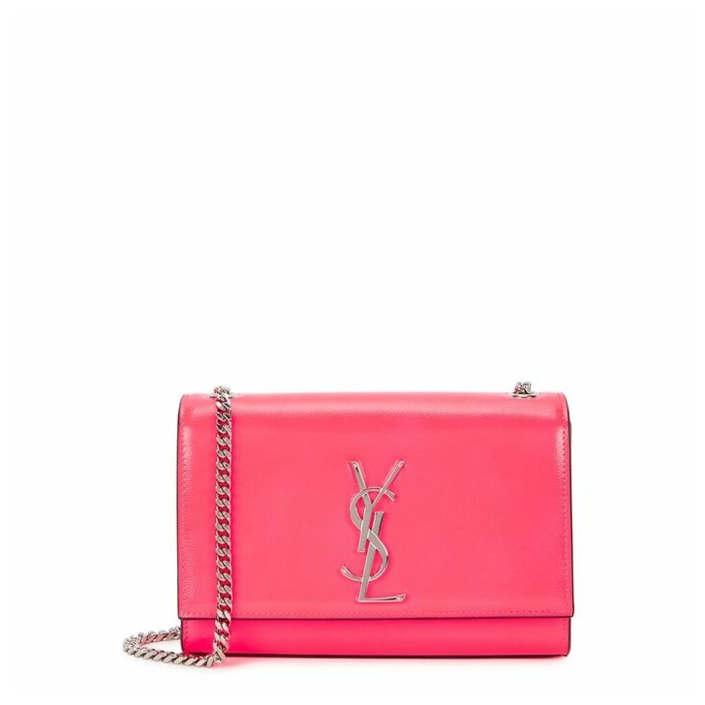 Saint Laurent Kate Small Neon Pink Leather Shoulder Bag