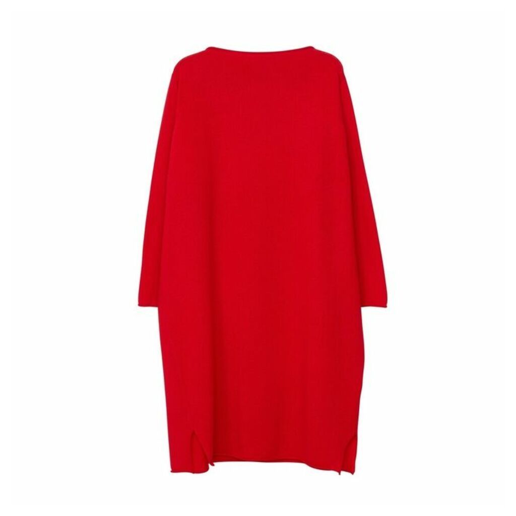 Arela Iris Cashmere Dress In Red