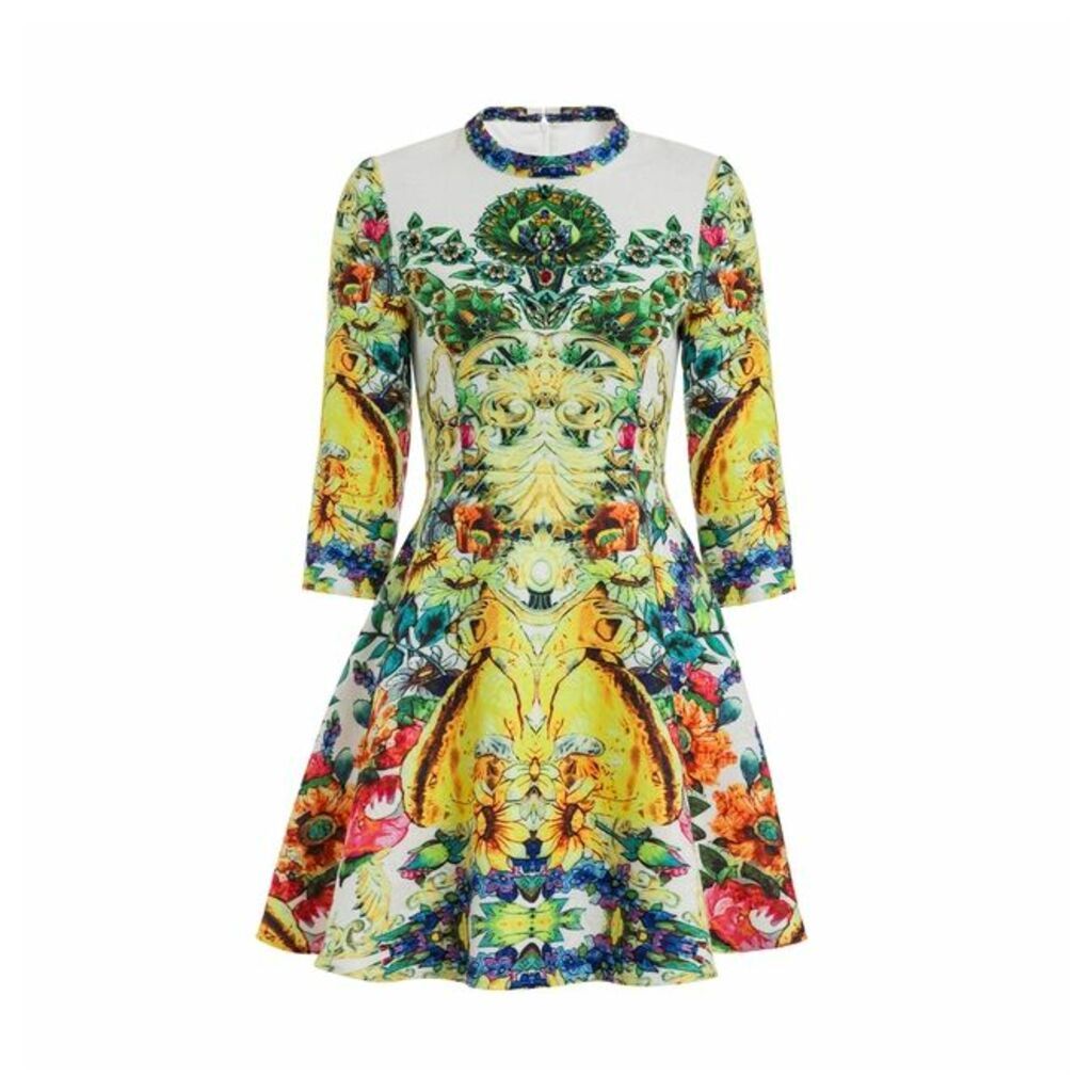 Comino Couture London Comino Couture Floral Shower Skater Dress