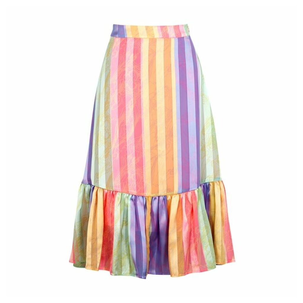 Stine Goya Leandra Striped Satin Skirt