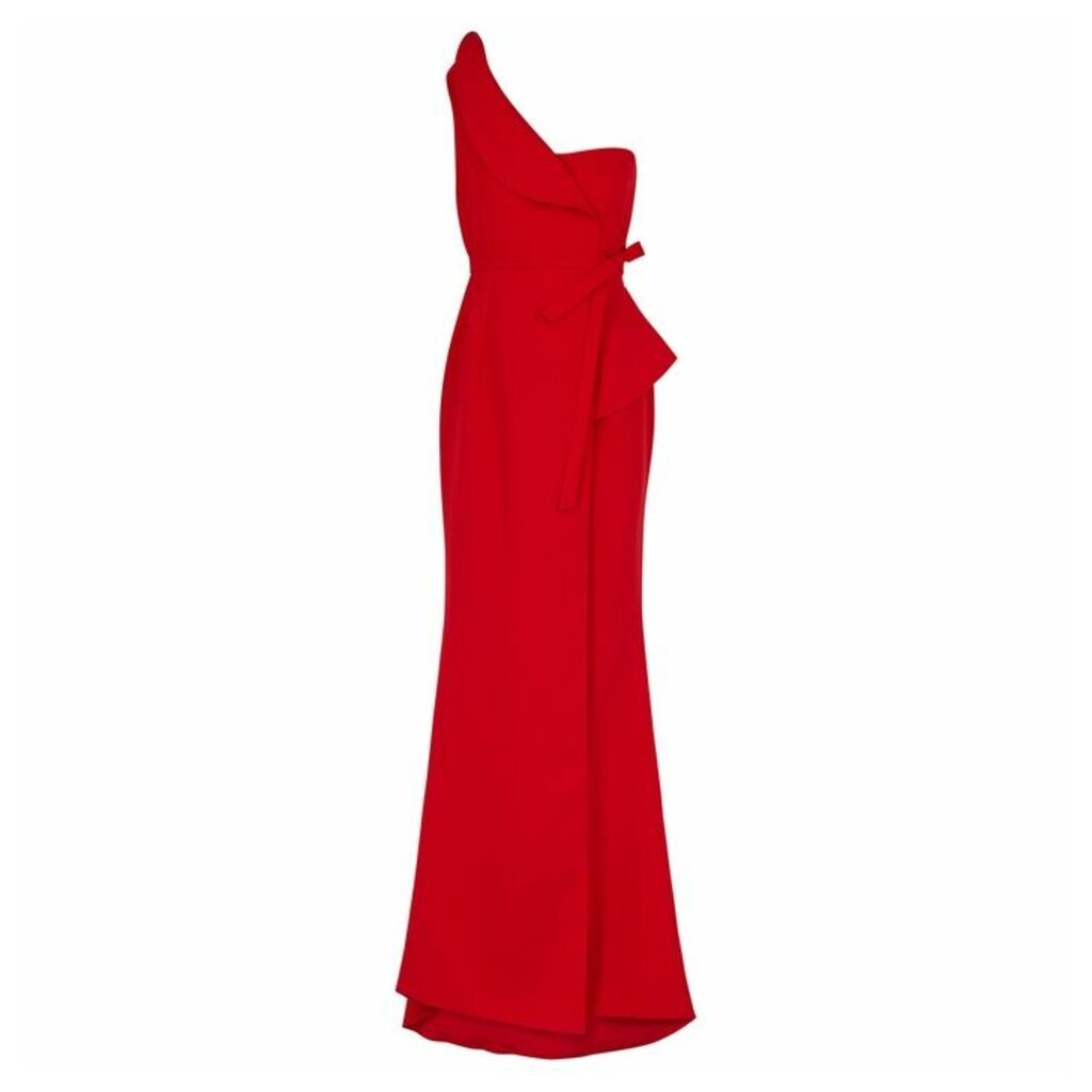 Azzi & Osta Red Asymmetric One-shoulder Gown