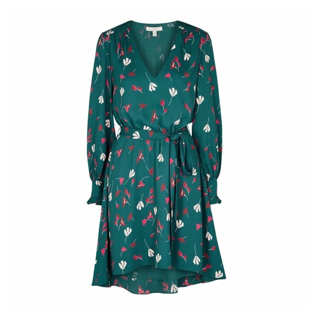 Joie Marlayne Turquoise Floral-print Dress