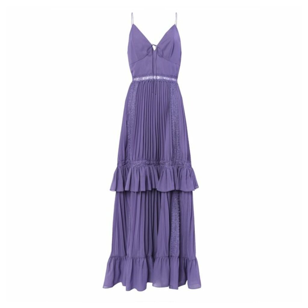 True Decadence True Decadence Dusty Purple Pleated Maxi Dress