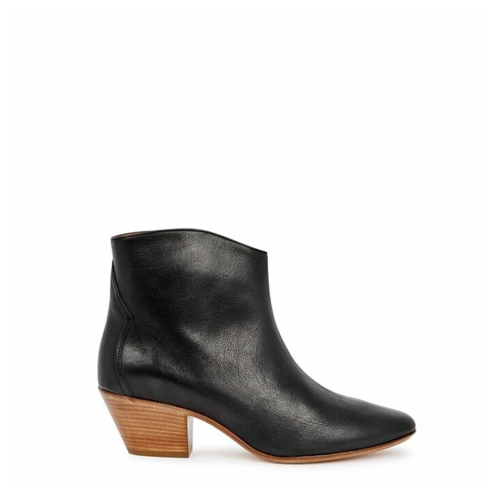 Isabel Marant Dacken 50 Black Leather Ankle Boots