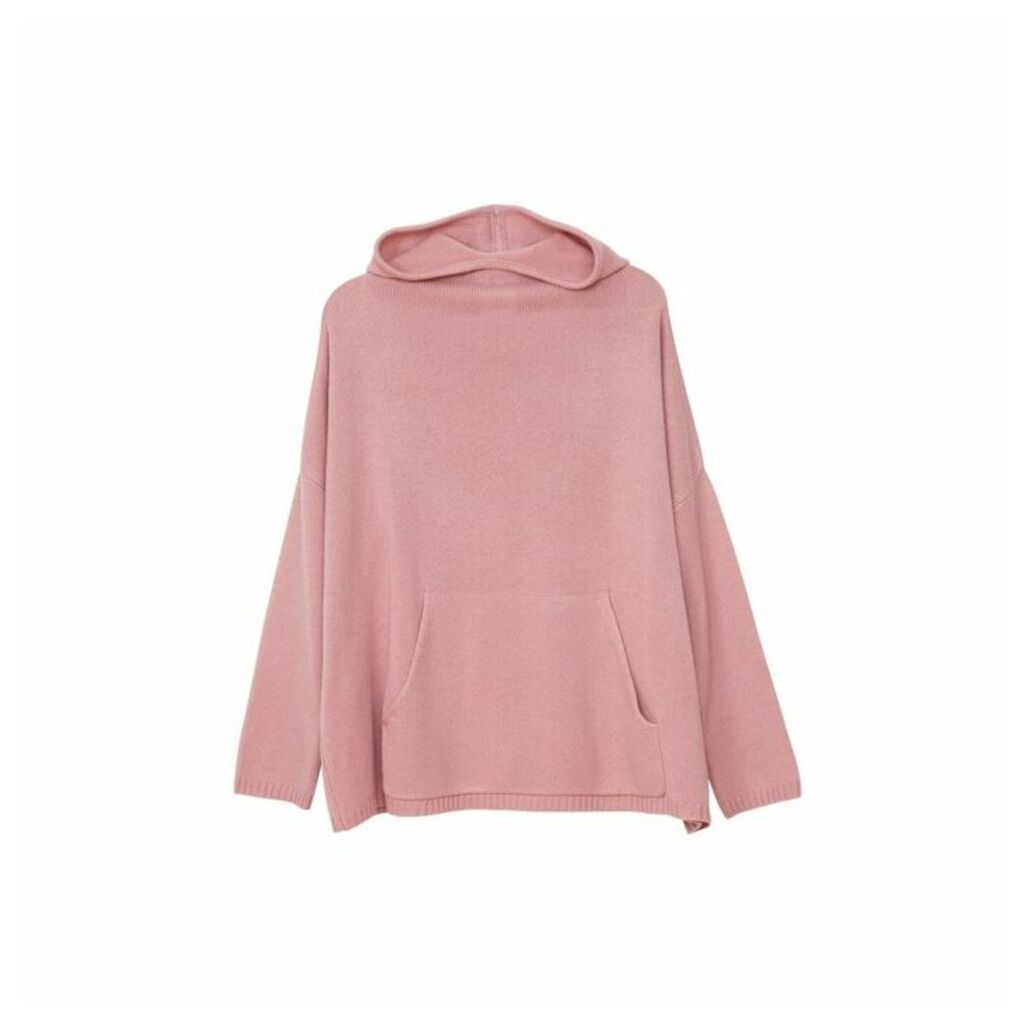 Arela Happy Cashmere Hoodie In Rose