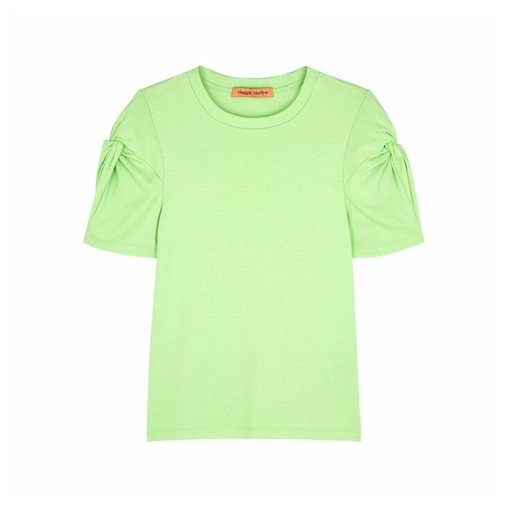 Maggie Marilyn Knot On Green Cotton T-shirt
