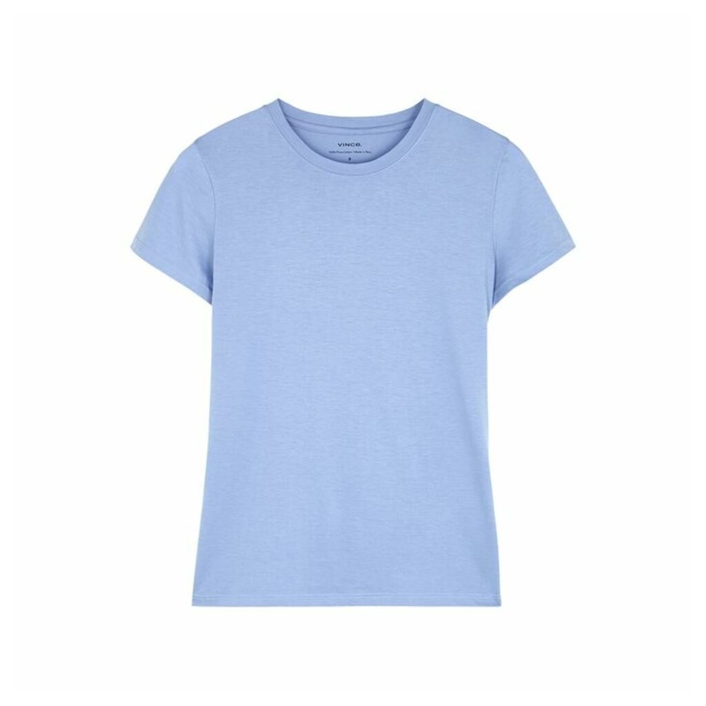 Vince Light Blue Cotton T-shirt