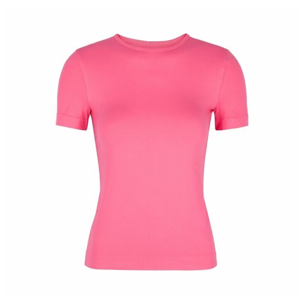 Helmut Lang Bright Pink Seamless Jersey T-shirt